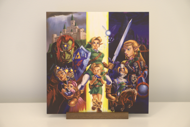 A record cover from The legend of Zelda: Ocarina of Time.